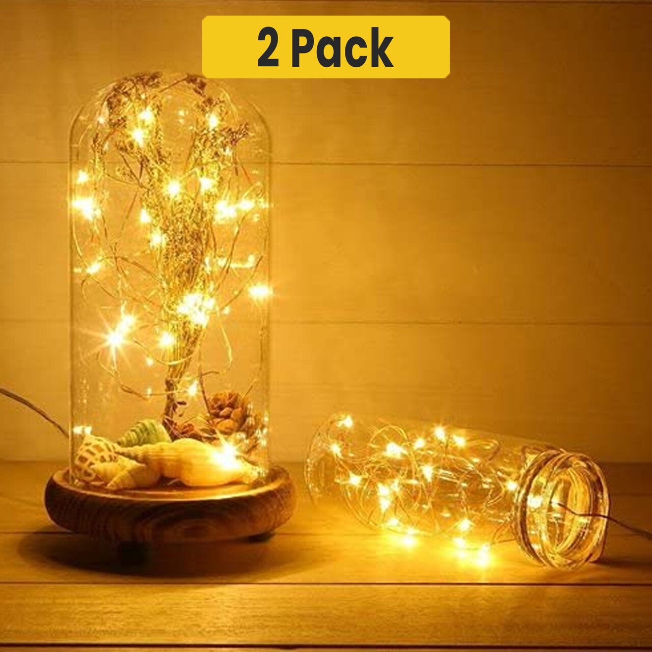 9ft 180 LED Flexible Silver Copper String Lights — Plug-in Fairy Glow